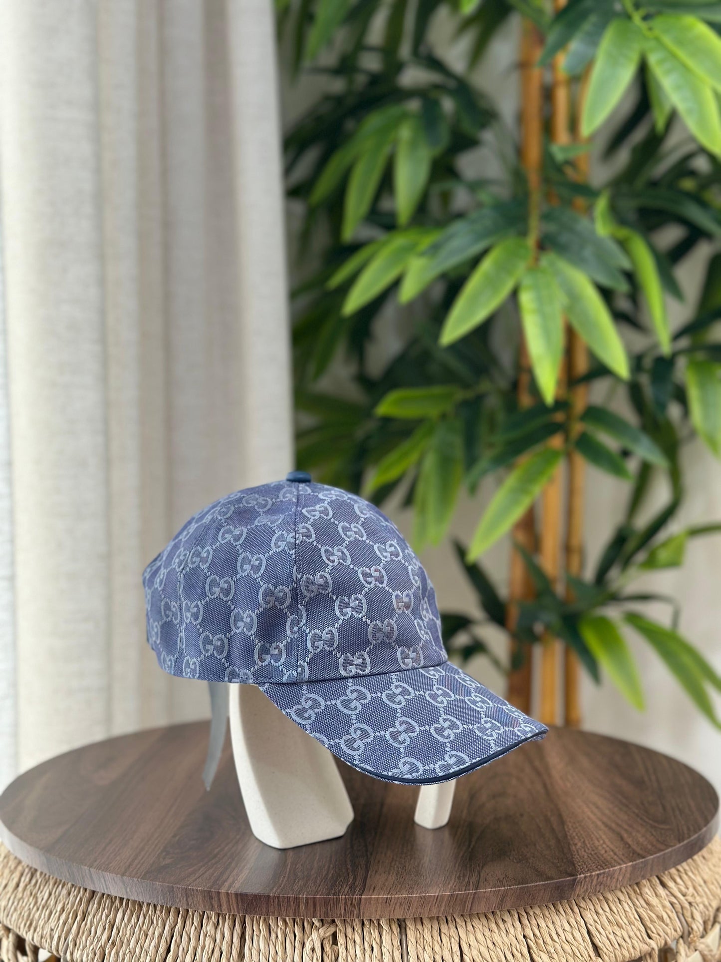 Gucci GG Canvas Baseball Hat (Blue/Grey)