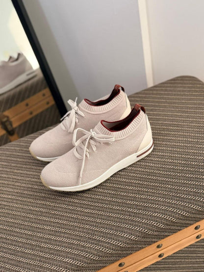 Loro piana Knit Lace-Up Sneakers