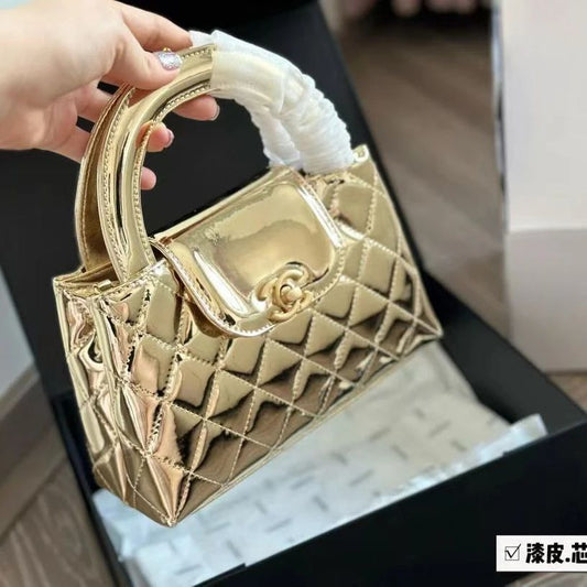 Chanel Small Kelly Bag (Gold Metallic / Mirror Finish)