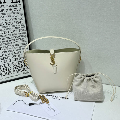 Saint Laurent Le 37 Bucket Bag (White)