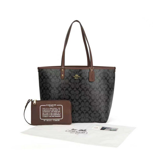 Coach Reversible City Tote in Signature Canvas (Brown/Black)