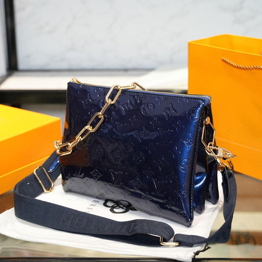 Louis Vuitton Coussin PM (Navy Patent)