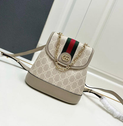 Gucci Ophidia Mini Backpack (Beige/White GG Supreme)