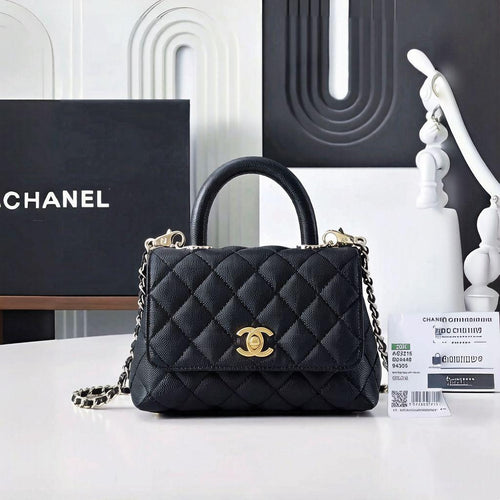 Chanel mini Coco Handle Bag (Black with Gold Hardware)