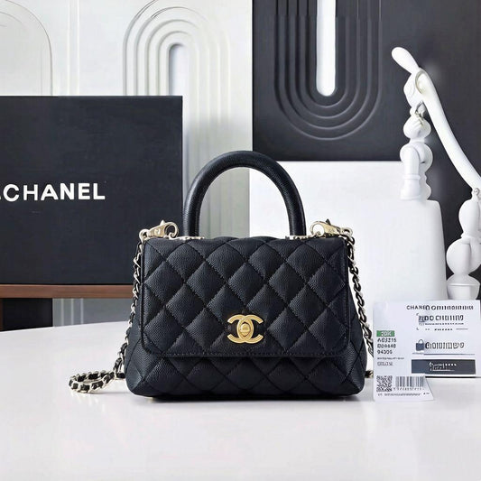 Chanel mini Coco Handle Bag (Black with Gold Hardware)