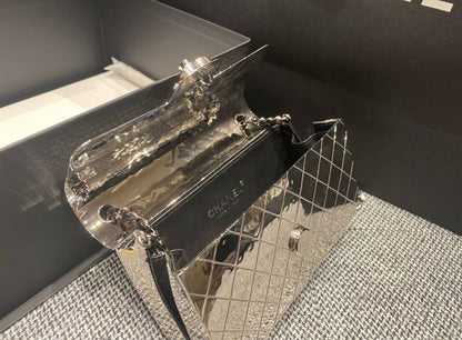 Chanel Limited Edition Quilted Plexiglass Flap Bag (Silver)