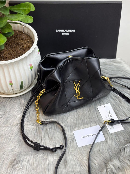 Saint Laurent June Box Bag in Quilted Lambskin (Black)