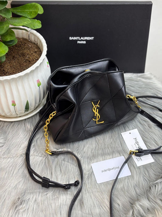 Saint Laurent June Box Bag in Quilted Lambskin (Black)