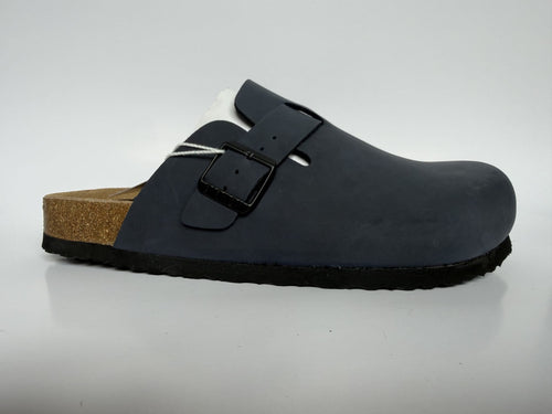 Birkenstock Boston Birko-Flor (Navy)