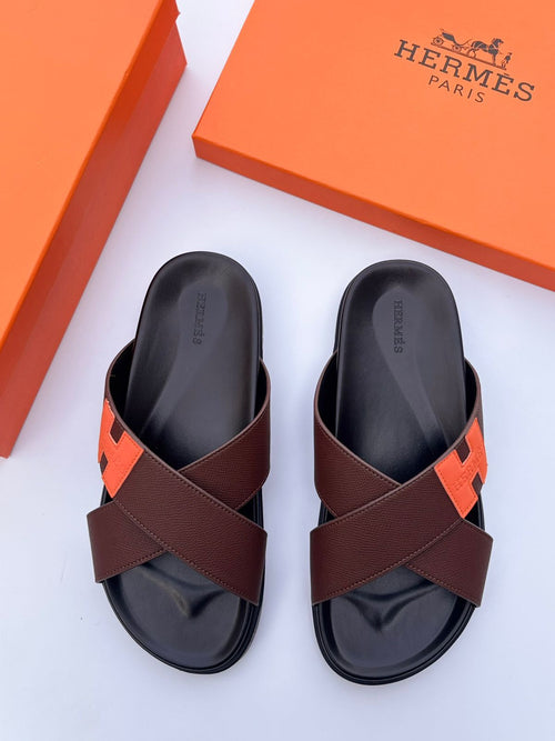 Hermès Chypre Sandal (Ebène / Orange)
