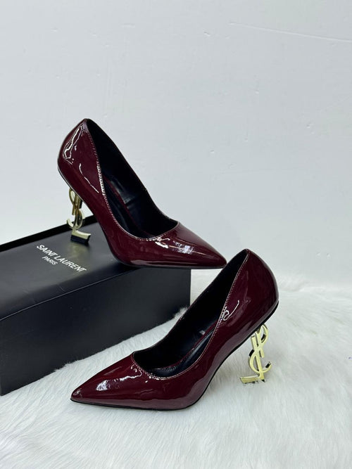 Saint Laurent Opyum Pumps (Burgundy/Bordeaux)