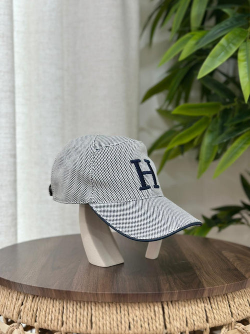Hermès Miles H Circle Cap (Beige/Navy)