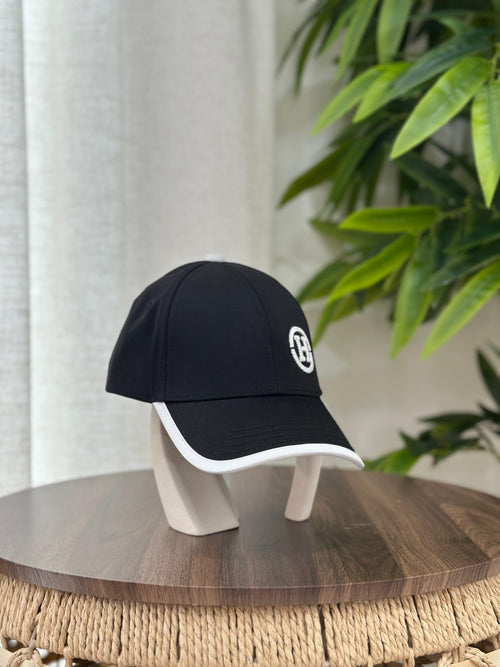 Hermès Miles "H Circle" Cap (Noir/Blanc)