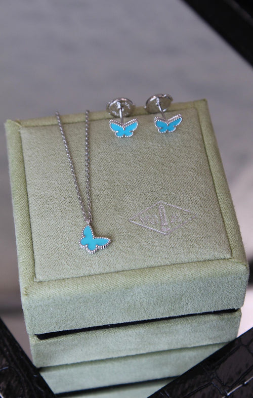 Van Cleef & Arpels Sweet Alhambra Butterfly Set (Turquoise)
