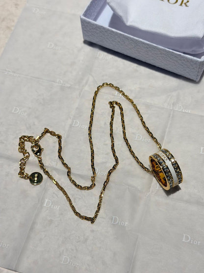 Dior Petit CD Jewelry Set (Gold/White/Crystal)