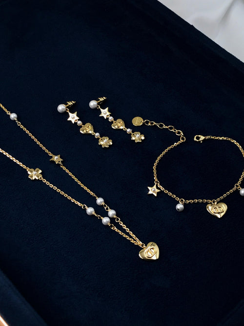Dior Lucky Charms Jewelry Set (Gold/Pearl)
